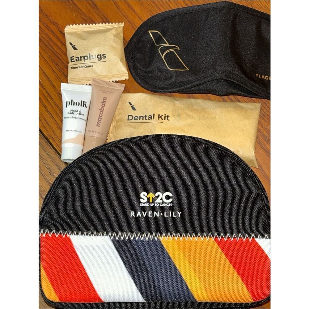 2 Raven + Lily Travel Pouches 2024 S^2C collab American 🇺🇸 Airlines Flagship